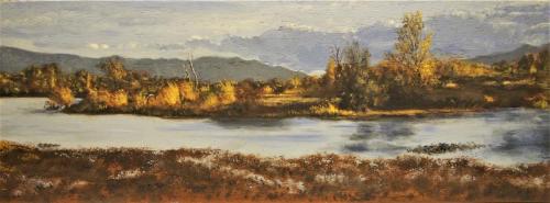 Le lac de Villeneuve en automne sous le vent