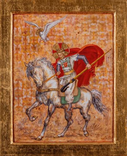le Christ-cavalier au manteau de sang, selon la vision de saint Jean dans l'apocalypse au chapitre 19 (œuvre disponible)